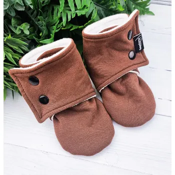 Capáčky Capáčky s microfleece BROWN White VELIKOST: 1 délka stélky: 11cm