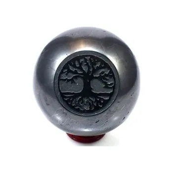 Šungitová koule leštěná Strom života