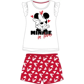 Dívčí pyžamo Minnie Mouse - licence Dívčí pyžamo - Minnie Mouse 52049378, bílá / červená Barva: Bílá, Velikost: 110