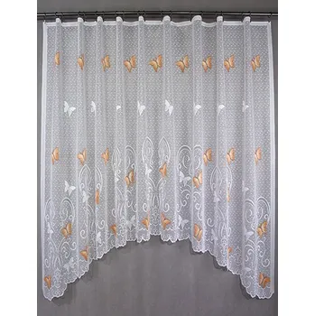 Záclona Záclona s barevným vzorem motýlků 160x300cm - béžová