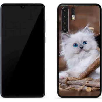 Pouzdro na mobilní telefon Gelový kryt mmCase na mobil Huawei P30 Pro - bílé kotě