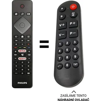 Dálkový ovladač Philips 58PUS7505/12 náhradní dálkový ovladač pro seniory