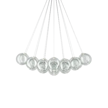 Lodes Random Cloud 23 ø28, závěsné svítidlo LED 23 x 5W 2700K, čiré sklo, rozměr 172x139cm