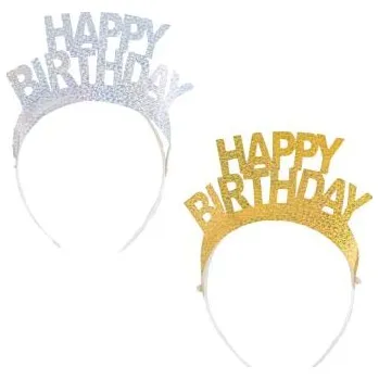 Party dekorace Čelenka Happy Birthday - narozeniny - 2 ks