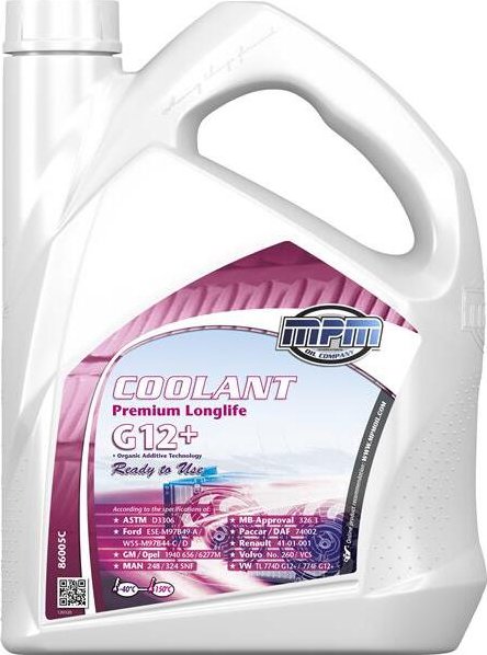 Chladící kapalina červená MPM Longlife Coolant G12+ Ready 5L 86005C