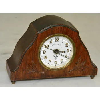 Hodiny Starožitné krbové hodiny Lenzkirch s budíkem