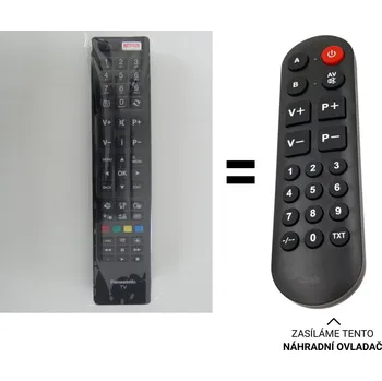 Panasonic RC48125 pro TX-55CR430E náhradní dálkový ovladač pro seniory
