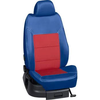 Potah sedadla Autopotahy Škoda FABIA II / od r.2007->, 5 dveří, ( Sport, Ambiente ), KOŽENKA > OR 0305 (OR 0305 / Modrý koženkový bok)