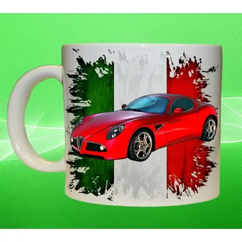 hrnek s alfou Alfa Romeo 8C SPIDER 150 ml (hrneček s osobním autem )