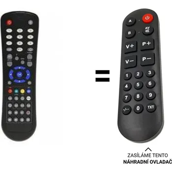 Golden media 9060, 9080, Opticum 7300. náhradní dálkový ovladač pro seniory.