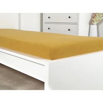 Prostěradlo B.E.S. - Petrovice, s.r.o. Prostěradlo Froté IDEAL - Hořčicová Rozměr: 180 x 200