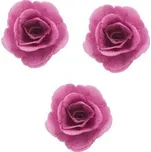 Růže z jedlého papíru - FIALOVÁ 4,5 cm / 35 ks