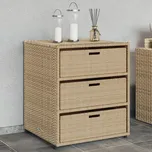 vidaXL Zahradní úložná skříň béžová 55 x 59 x 69 cm polyratan