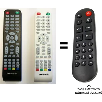 Dálkový ovladač Orava LT-611 LED L92B, LT-611 LED L92W náhradní dálkový ovladač pro seniory
