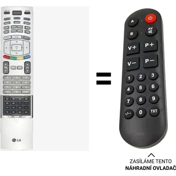LG 6710900011W, 6710T00017B náhradní dálkový ovladač pro seniory