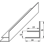 PVC okrajový F-profil 16 mm bílý 6m PK138-205