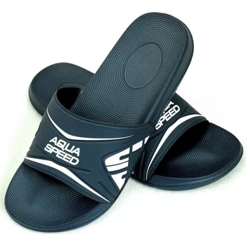 Dámské pantofle Plavecká unisex 45obuv do bazénu Dakota 10 Tmavě modrá s bílou - AQUA SPEED 45 tmavě modrá s bílou