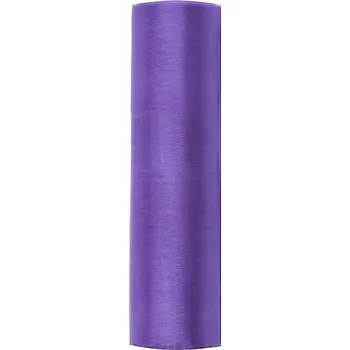 Svatební dekorace Partydeco organza 16 cm x 9 m jasně fialová