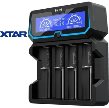 Nabíječka baterií Inteligentní univerzální rychlonabíječka Micro USB/ 230V vstup, záložní zdroj 4 x Li-ion LCD XTAR X