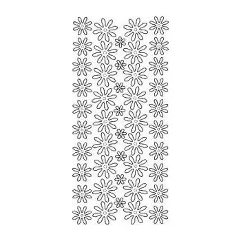 samolepka JEJE Samolepky - Květiny se žlutým podkladem