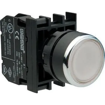 Stykač EMAS Tlačítko B1B0DB pr.22 prosv.bílá B1B0DB