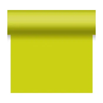 Svatební dekorace Šerpa Duni světle zelená 40 cm x 4,8 m - šerpy Dunilin na slavnostní svatební stůl