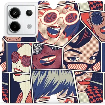 Pouzdro na mobilní telefon Flipové pouzdro Mobiwear - Xiaomi Redmi Note 13 Pro 5G / Poco X6 5G - VP18P Komiks (Knížkové flip pouzdro, obal, kryt na mobil Xiaomi Redmi Note 13 Pro 5G / Poco X6 5G - VP18P Komiks, materiál Umělá kůže + TPU - ochrana 360°, stojánek, silikonová vanička,
