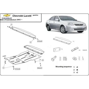 Kryt motoru Kryt pod motor DAEWOO NUBIRA Sedan (KLAN) - Plech - 8595698041128