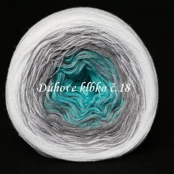 Příze Duhové klubíčko 018, 3nitka 900 m