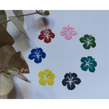 Filigránový výlisek ve tvaru květu 21x19 mm barvený, v různých barvách Barva: Žlutá, Množství: 1 ks