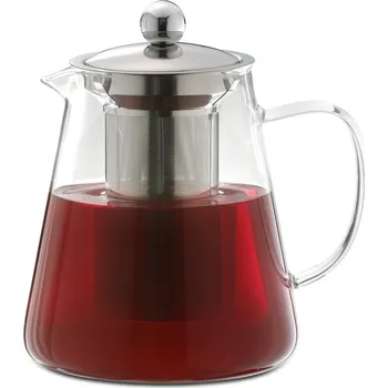 Konvice na čaj Čajová konvice s nerezovým filtrem 1,2 l, skleněná - WEIS (Konvička z borosilikátového skla s čajovým filtrem 1200 ml - WEIS)