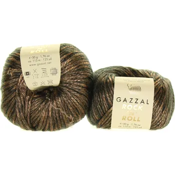 Příze Gazzal Rock 'N' Roll 13181 hnědá