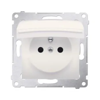 Elektrická zásuvka Zásuvka 250 V Simon 54 premium IP44 s clonkami modul béžová