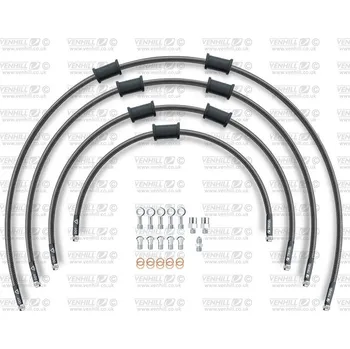 STANDARD Hadice přední brzdy sada Venhill POWERHOSEPLUS BMW-11001FS-CB (4 hadice v sadě) karbonové hadice, nerezové koncovky