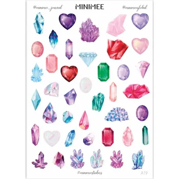 samolepka Samolepky MINIMEE journal - Krystaly