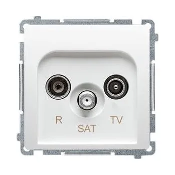 Elektrická zásuvka Zásuvka RTV-SAT Simon Basic koncová modul 1dB bílá