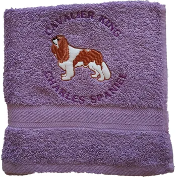 Ručník Ručník s výšivkou Cavalier King Barva: levandulová