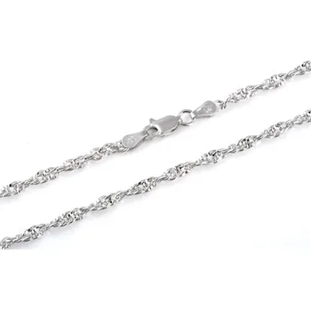 Řetízek Dámský stříbrný řetízek singapore 45 cm 60396F