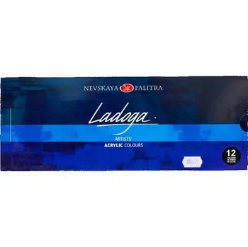 Speciální výtvarná barva Neva Palette Ladoga Acrylic Artits' Acrylic Colours - akrylové barvy v tubách 12x10ml