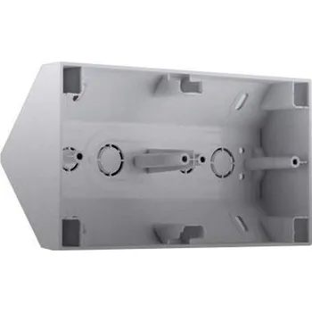 Elektroinstalační krabice Krabice na omítku rohová 2-násobná Simon 54 premium stříbrná