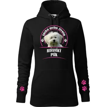 Dámská mikina STRIKER Dámská mikina Havanský psík Barva: Černá, Velikost: XL