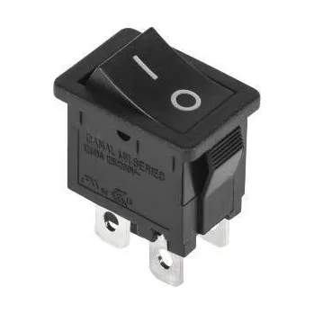 vypínač Přepínač kolébkový 8A 0-1 C5N 4pin černý
