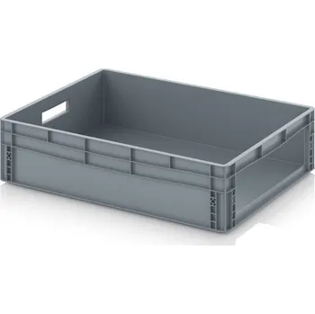 paleta Skladové otevřené přepravky v euro formátu SLK 80 x 60 x 22 cm - Stříbrošedá - materiál: PP - SK S 86/22