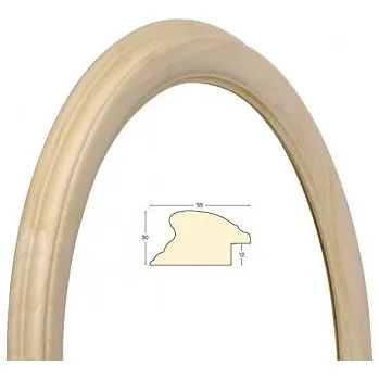 Rám na obraz Masivní rám přírodní kulatý – průměr 50cm (Masivní rám přírodní kulatý – průměr 50cm)