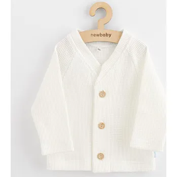 NEW BABY Kojenecký kabátek na knoflíky New Baby Luxury clothing Oliver bílý Vel. 68