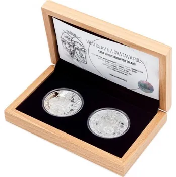 Sada dvou tolarů Královské dvojice - Vratislav II. a Svatava Polská proof