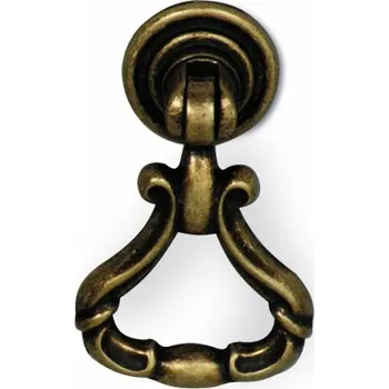 Staromódní nábytková úchytka MARY, kov, staromosaz, délka 54 mm 959-45 ZN10