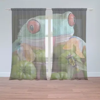Záclona Záclony Veselá žába: 2 ks - 150x250 cm - Sablio