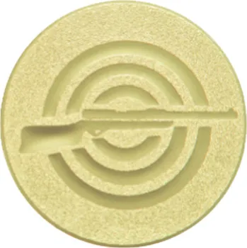 Emblém puška, pr. 25 mm, zlato