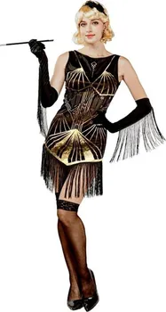 Karnevalový kostým Godan Dámský retro kostým 20. léta zlatý/černý